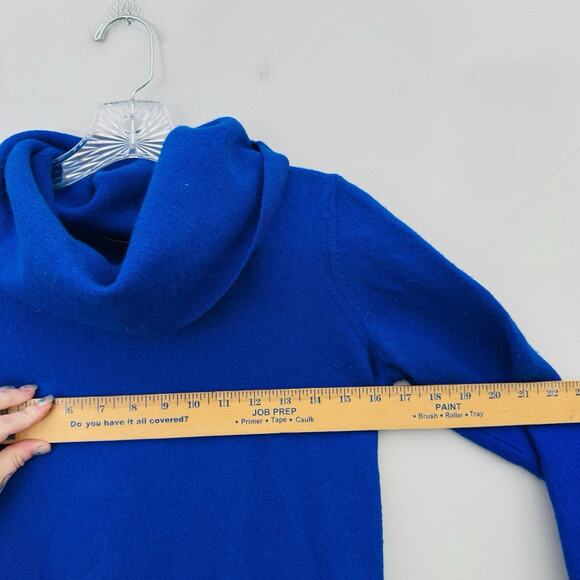 Brunella Gori Royal Blue Merino Wool Turtle Neck Sweater Women’s Size L - Picture 2 of 7